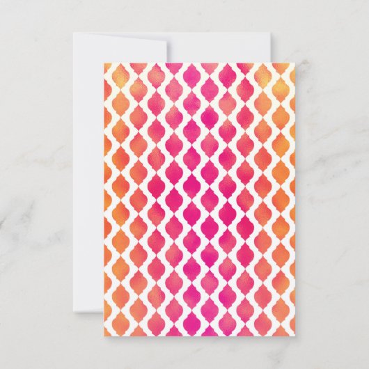 Numéro de table thème de soirée marocaine rose et  (Dos)