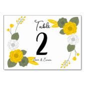 Numéro De Table Thème Floral (Devant)