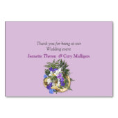 Numéro De Table Thème géométrique or et fleurs de jacaranda (Dos)