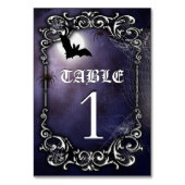 Numéro De Table Thème gothique d'Halloween avec chauve-souris et p (Par défaut)