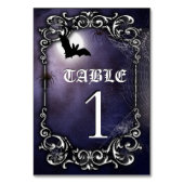 Numéro De Table Thème gothique d'Halloween avec chauve-souris et p (Par défaut)