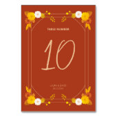 Numéro De Table Thème Mariage classique (Dos)