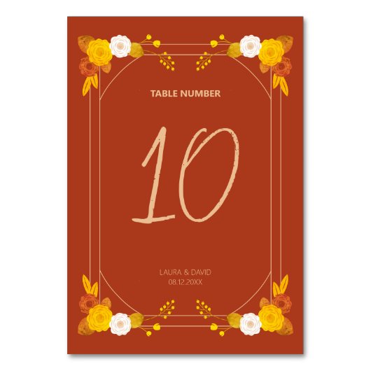 Numéro De Table Thème Mariage classique (Par défaut)