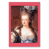 Numéro De Table Thème Paris Marie Antoinette  (Dos)