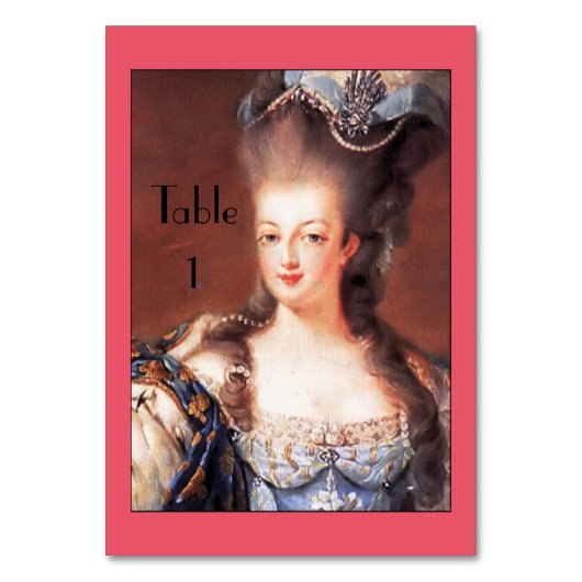 Numéro De Table Thème Paris Marie Antoinette  (Par défaut)
