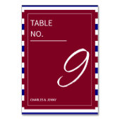 Numéro De Table Thème Royal Red et Blue Mariage (Par défaut)