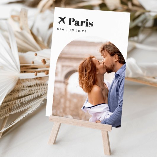 Numéro De Table Thème Voyage mariage Destination Photo & Nom