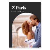 Numéro De Table Thème Voyage mariage Destination Photo & Nom (Dos)