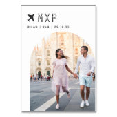 Numéro De Table Thème Voyage mariage Photo & Code d'aéroport (Par défaut)