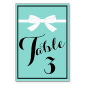 Numéro De Table Tiara BRIDE Turquoise Blue Douche Centerpiece Part (Dos)