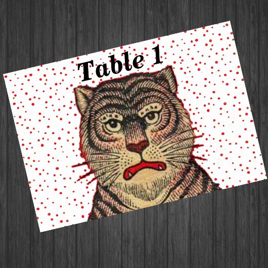 Numéro De Table Tigre vintage-Asiatique trié