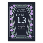 Numéro De Table Till Death Lilac Rose Bleu Mariage gothique (Dos)