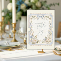Timbre Vintage Français Bleu Élégant Mariage 