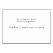 Numéro De Table Timeless Elegant White Wedding Accommodation Cards (Dos)
