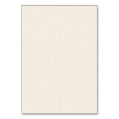 Numéro De Table Tissu blanc cassé avec un motif subtil et répétiti (Dos)