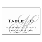 Numéro De Table Ton sur ton Monogramme (Dos)