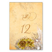 Numéro De Table Toscane Automne Texture Tracery (Dos)