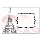 Numéro De Table Tour Eiffel et manuscrits (Dos)