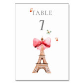 Numéro De Table Tour Eiffel Paris Aquarelle (Par défaut)