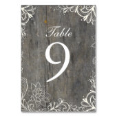 Numéro De Table tourbillons fleuris dentelle mariage campagnard (Par défaut)