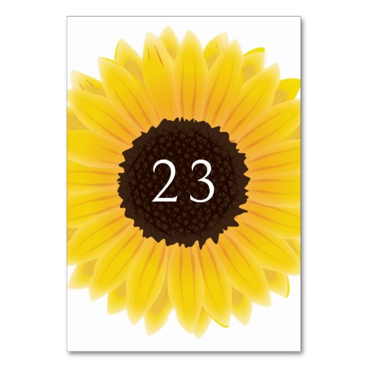 Numéro De Table Tournesol (Par défaut)