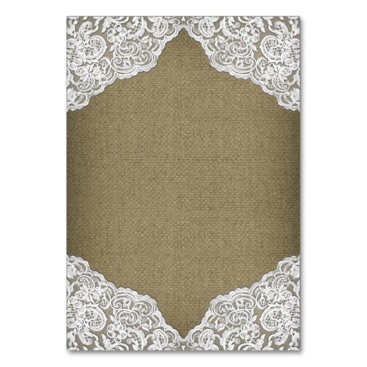 Numéro De Table Tournesol Burlap et dentelle Mariage Insérer des c (Dos)