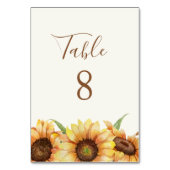 Numéro De Table Tournesol | MARIAGE (Dos)