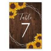 Numéro De Table Tournesol rustique géométrique (Par défaut)