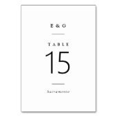 Numéro De Table Tout Simplement Design | Mariage noir et blanc (Par défaut)