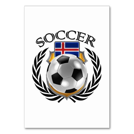 Numéro De Table Train de ventilateur Islande Soccer 2016 (Dos)