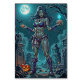 Numéro De Table Traite d'Halloween ou ami Zombie w Cerveau (Dos)