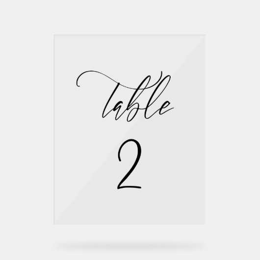 Numéro de table transparent (Recto)