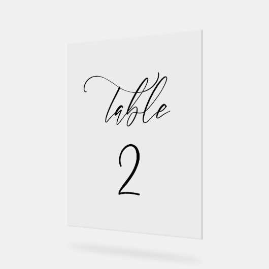 Numéro de table transparent (Angle)