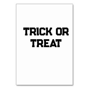 Numéro De Table Trick ou. Traiter Halloween éffrayant noir simple