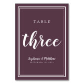 Numéro De Table Trois chiffres de table Mariage simple moderne (Par défaut)