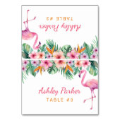 Numéro De Table Tropical Flamingo Baby Shower Guest Table Card (Par défaut)