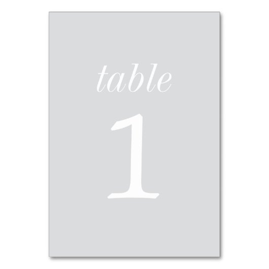 Numéro De Table True Simplicité 2 Cool Mist Mariage Numéro de tabl (Dos)