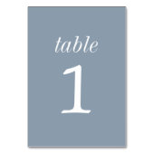 Numéro De Table True Simplicité 2 Dusty Blue Mariage Numéro de tab (Dos)