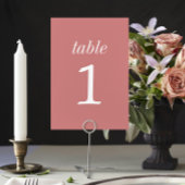 Numéro De Table True Simplicité 2 Dusty Rose Mariage Numéro de tab