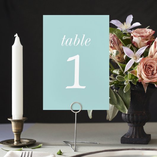 Numéro De Table True Simplicité 2 Ocean Mist Mariage Numéro de tab