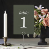 Numéro De Table True Simplicity 2 Camo Green Mariage Numéro de tab