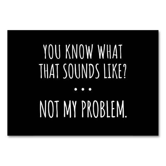 Numéro De Table Tu Sais Ce Que Ça Semble Ne Pas Être Mon Problème (Devant)