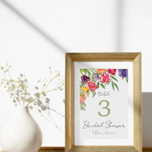 Numéro De Table Tulipes ludiques et lumineuses et Fête des mariées