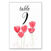 Numéro De Table Tulipes roses Printemps fleurs Mariage (Dos)