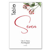 Numéro de table | Tulipes rouges et blanches (Par défaut)