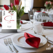 Numéro de table | Tulipes rouges et blanches