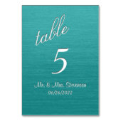 Numéro de table turquoise (Dos)