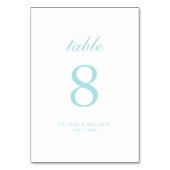 Numéro De Table Turquoise Et Blanc (Par défaut)