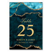 Numéro De Table Turquoise et Gold Faux Parties scintillant Agate M (Par défaut)