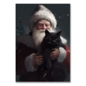 Numéro De Table Tuxedo Chat avec Noël Festif du Père Noël (Dos)